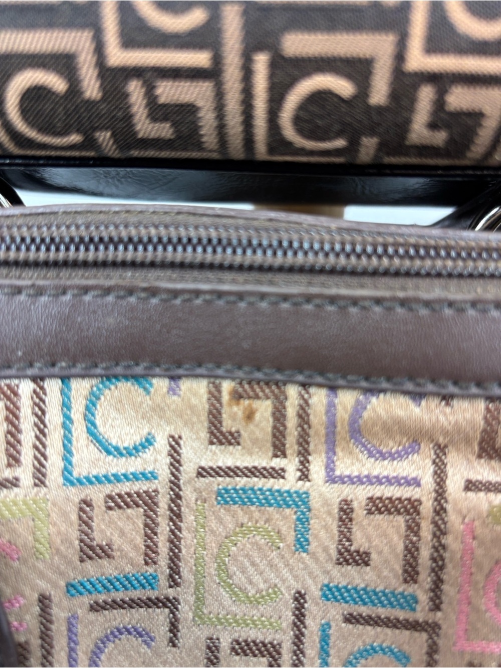 2/$15 Monogram Print Small Handbags Designer Style …Preloved ♥️ $4.99shipping - Picture 5 of 13